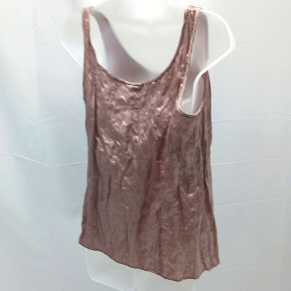 NWOT J. Crew Metallic Silk Smocked Tunic Top Tank Women's 12P Whimsygoth. Femine - Picture 3 of 7